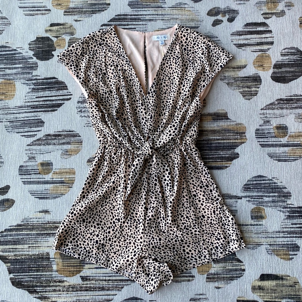 Cheetah Print Romper
